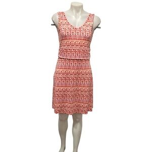 Title Nine pink printed sleeveless Frances dress size Small
